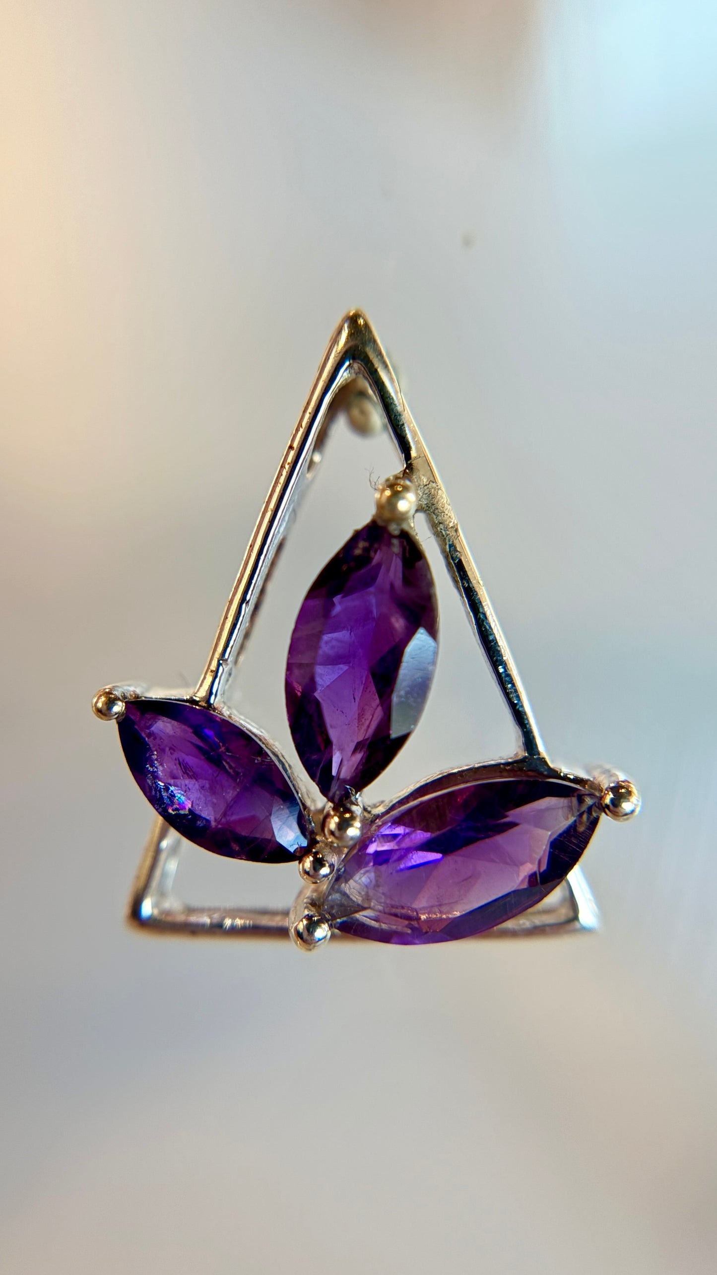 Amethyst Petals Necklace Pendant