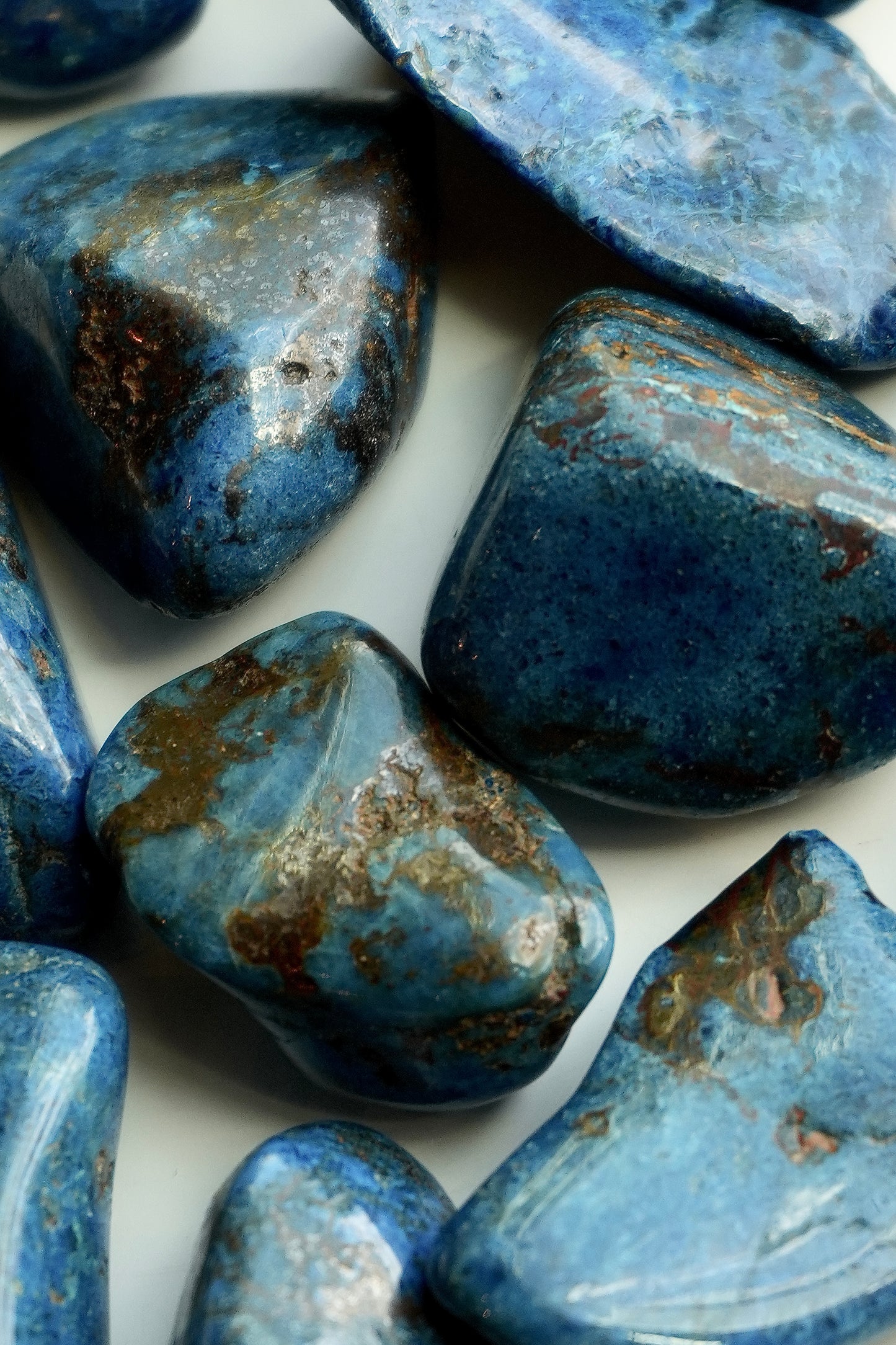 High Grade Shattuckite Tumbled