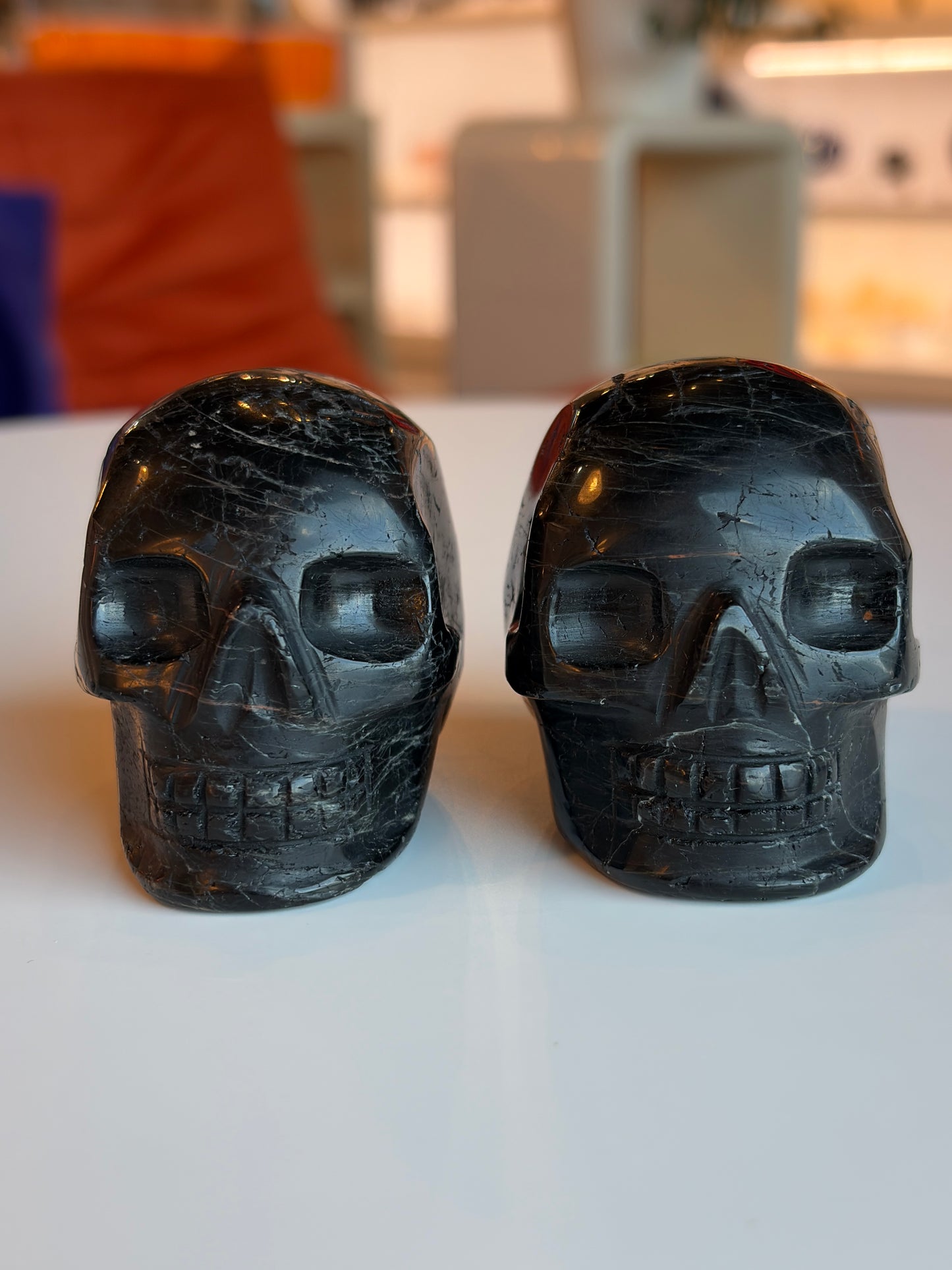 Black Tourmaline Skulls