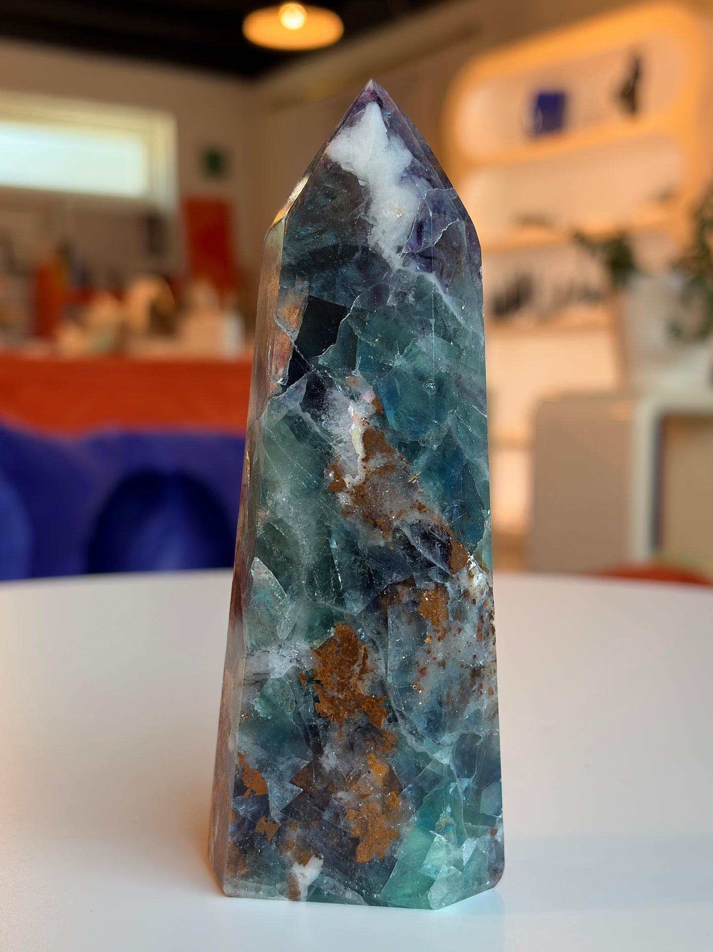 Rainbow Fluorite Tower RF06