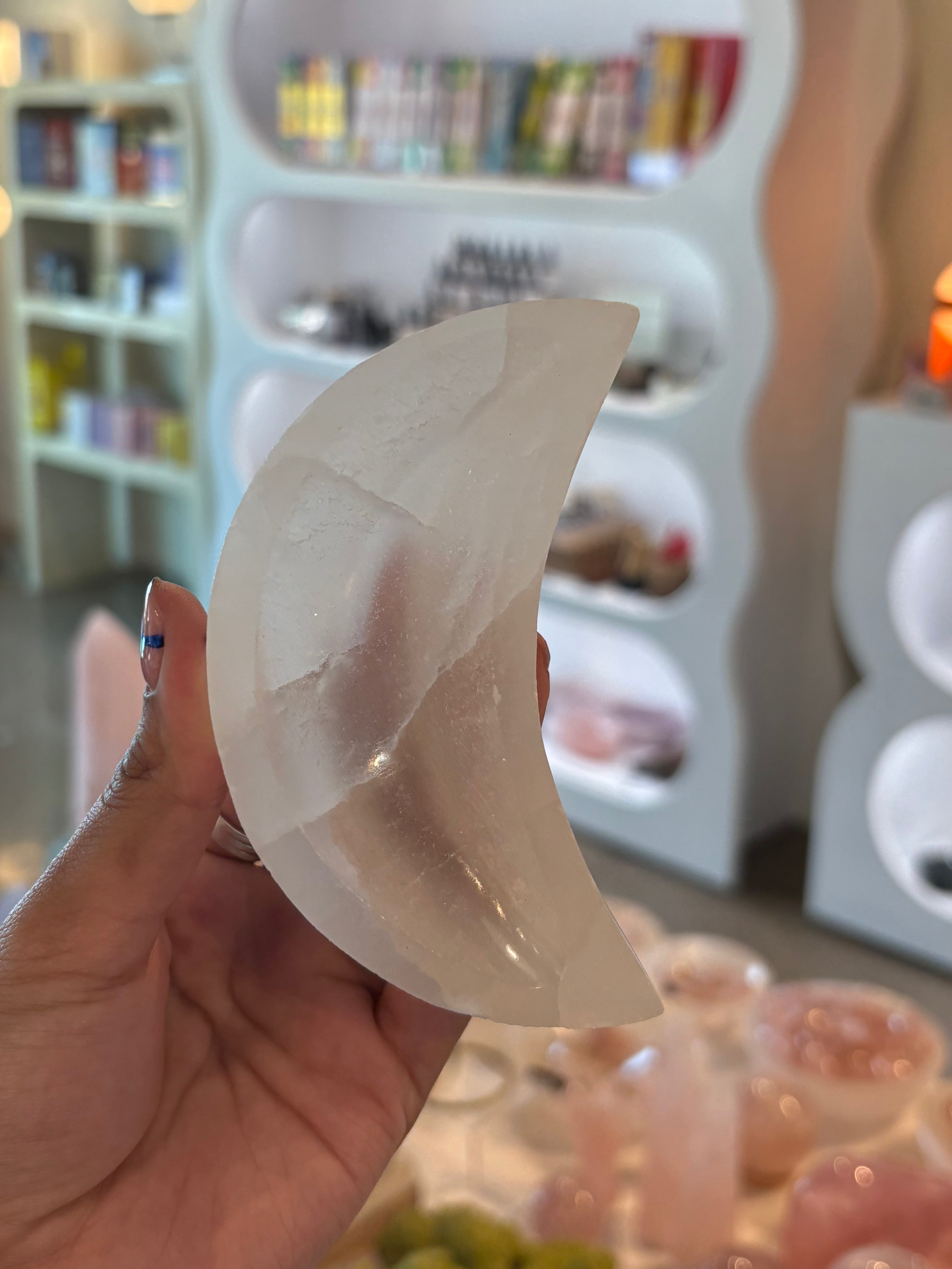 Small Crescent Moon Selenite Bowl