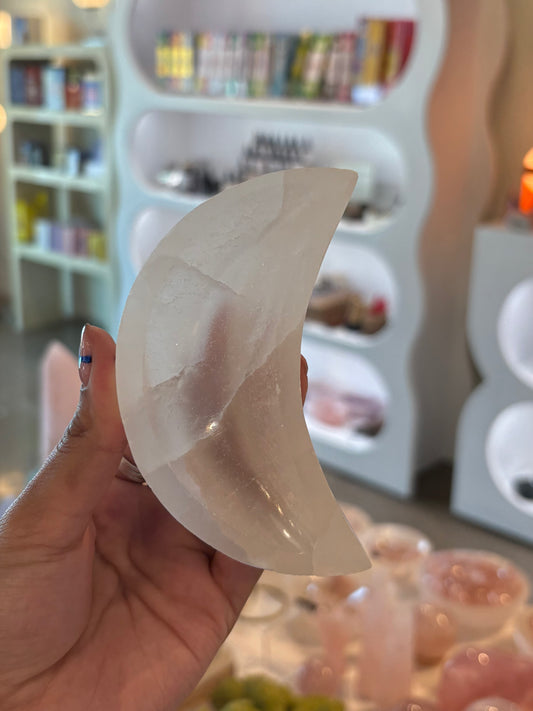 Small Moon Selenite Bowl