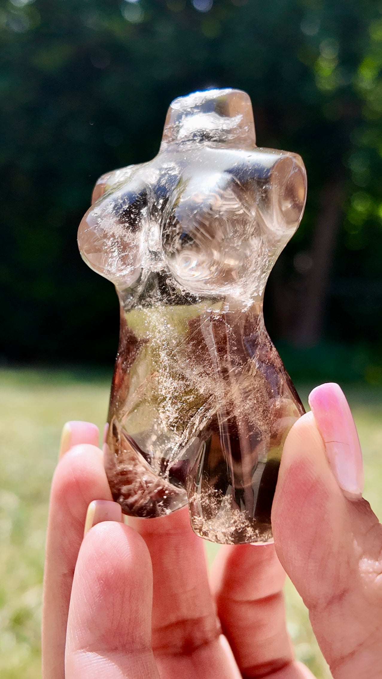 Smoky Quartz Woman’s Body Silhouette