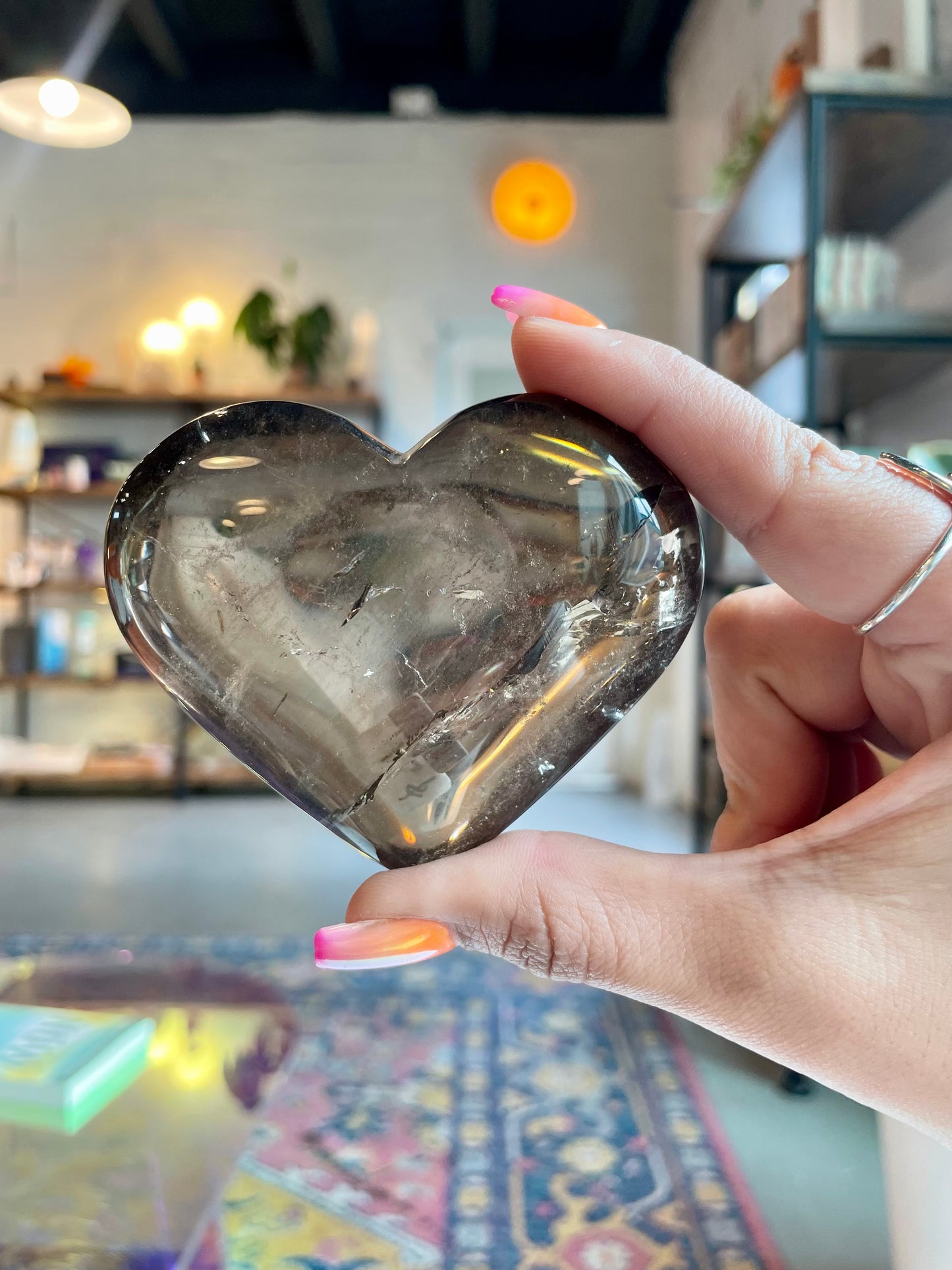 Smoky Quartz Hearts