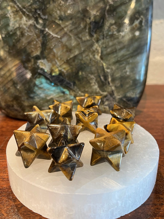 Mini Tigers Eye Merkaba ￼