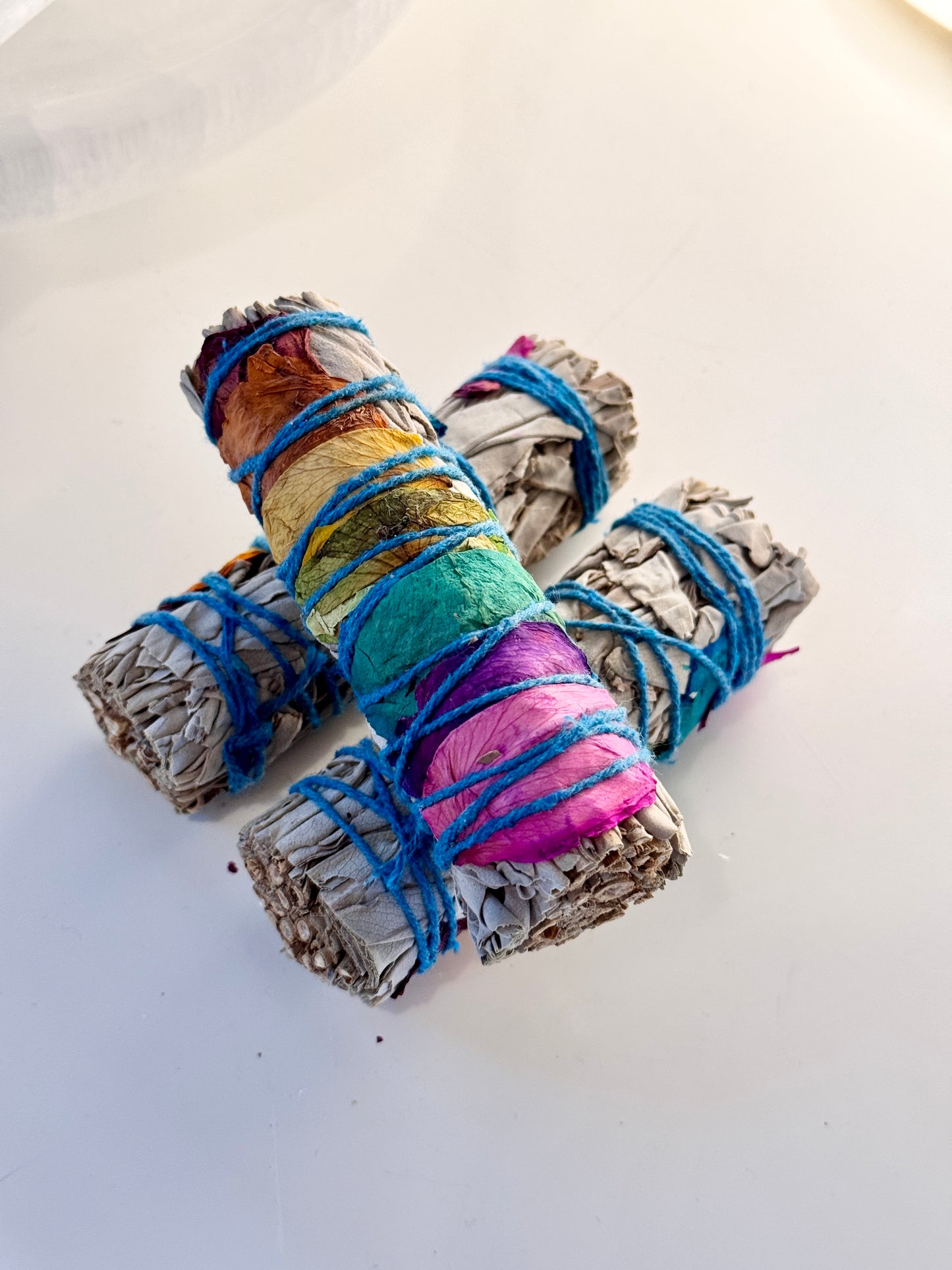 Floral Rainbow White Sage