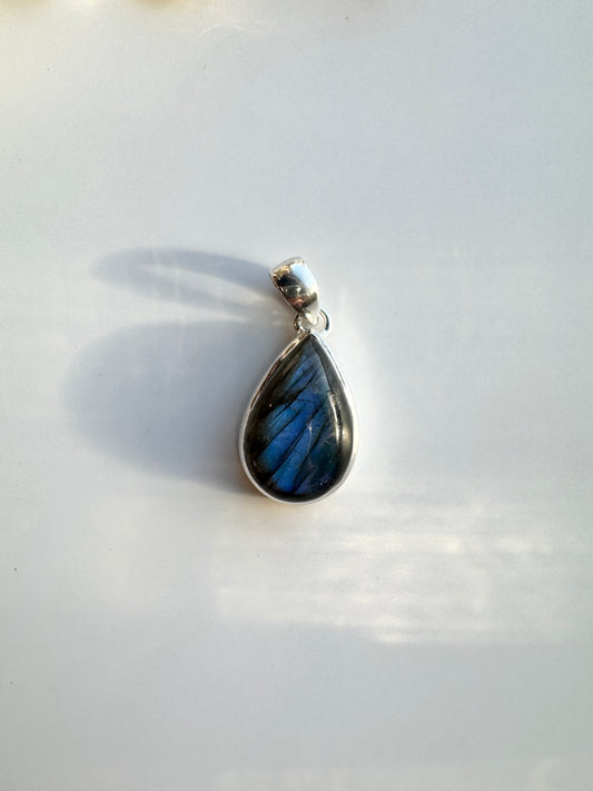 Labradorite Tear Drop Necklace Pendant