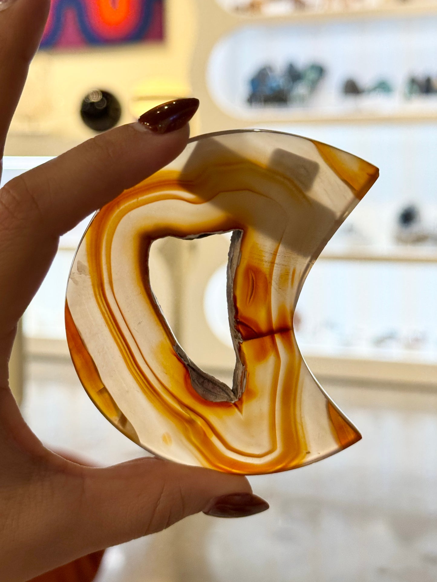 Indonesia Carnelian Crescent Moon