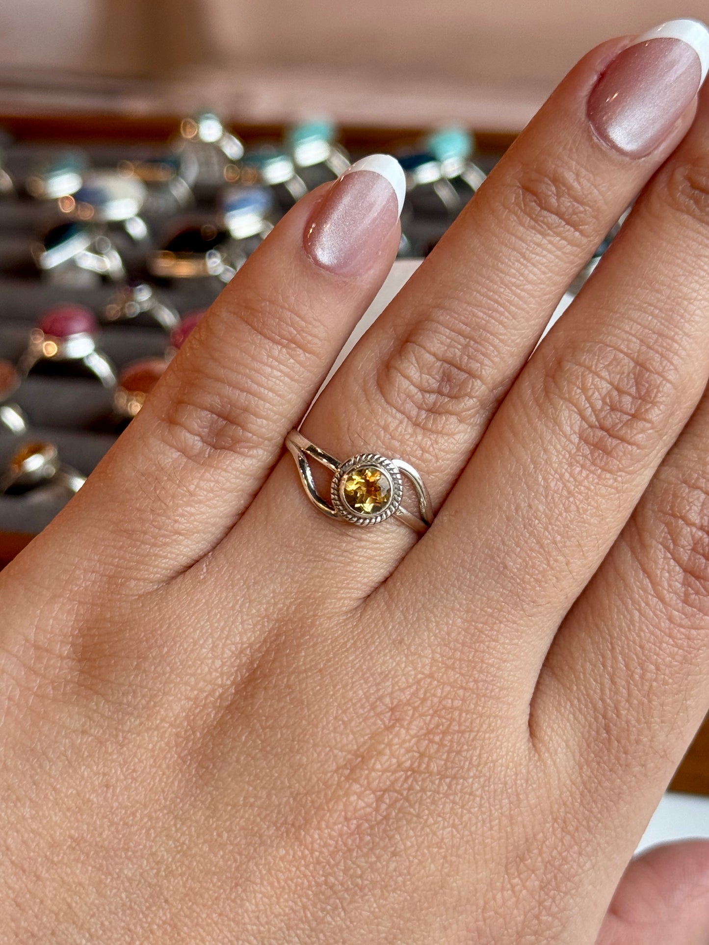 Sterling Silver Citrine Ring