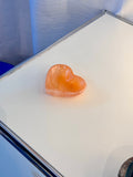Peach Selenite Heart Shaped Bowl