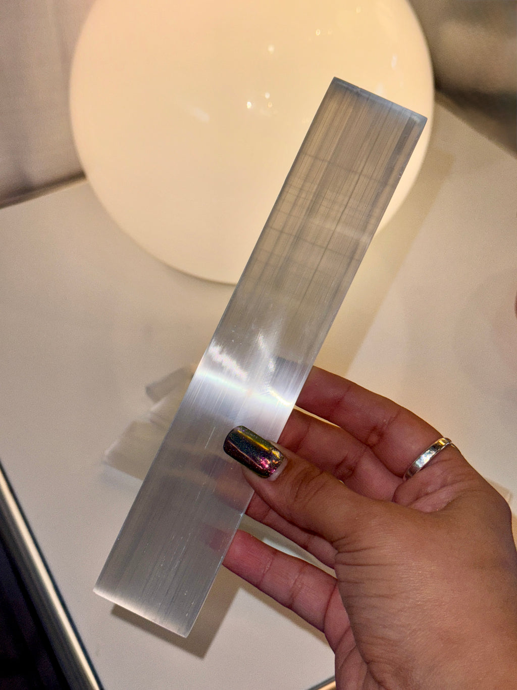 Polished Selenite Charging Plates