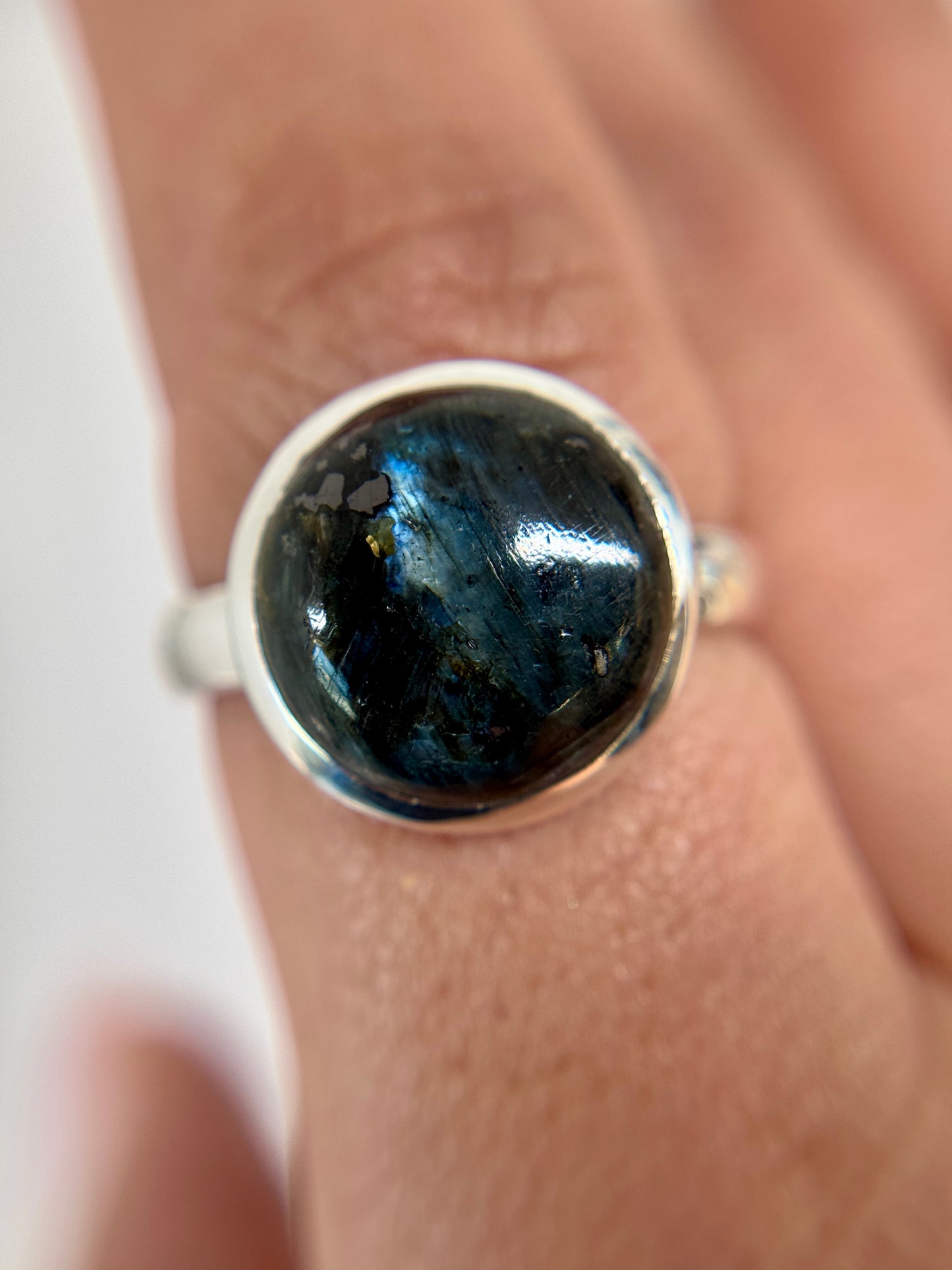 Black Moonstone Ring Size 8| Sterling silver .925