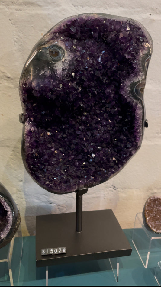 Large Uruguayan Amethyst on Stand