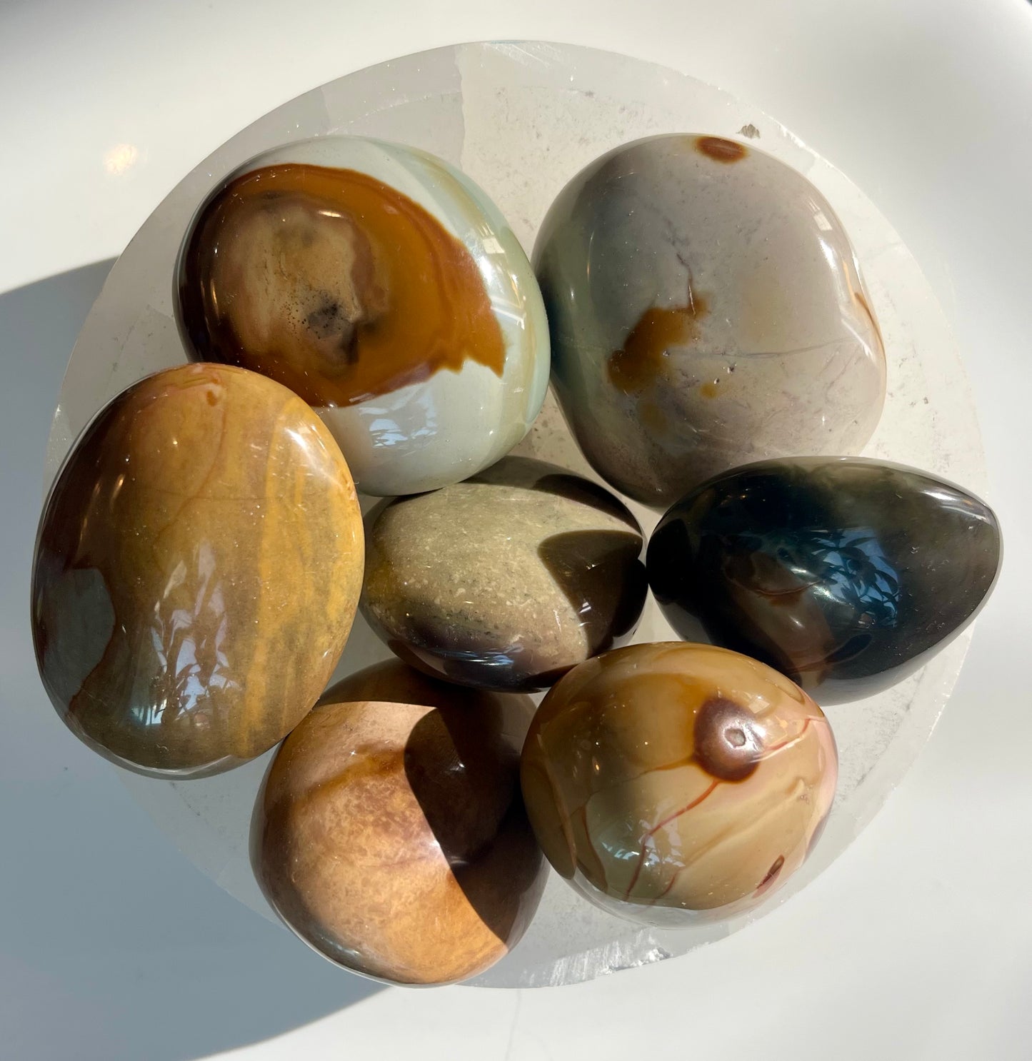 Polychrome Jasper Palm Stone