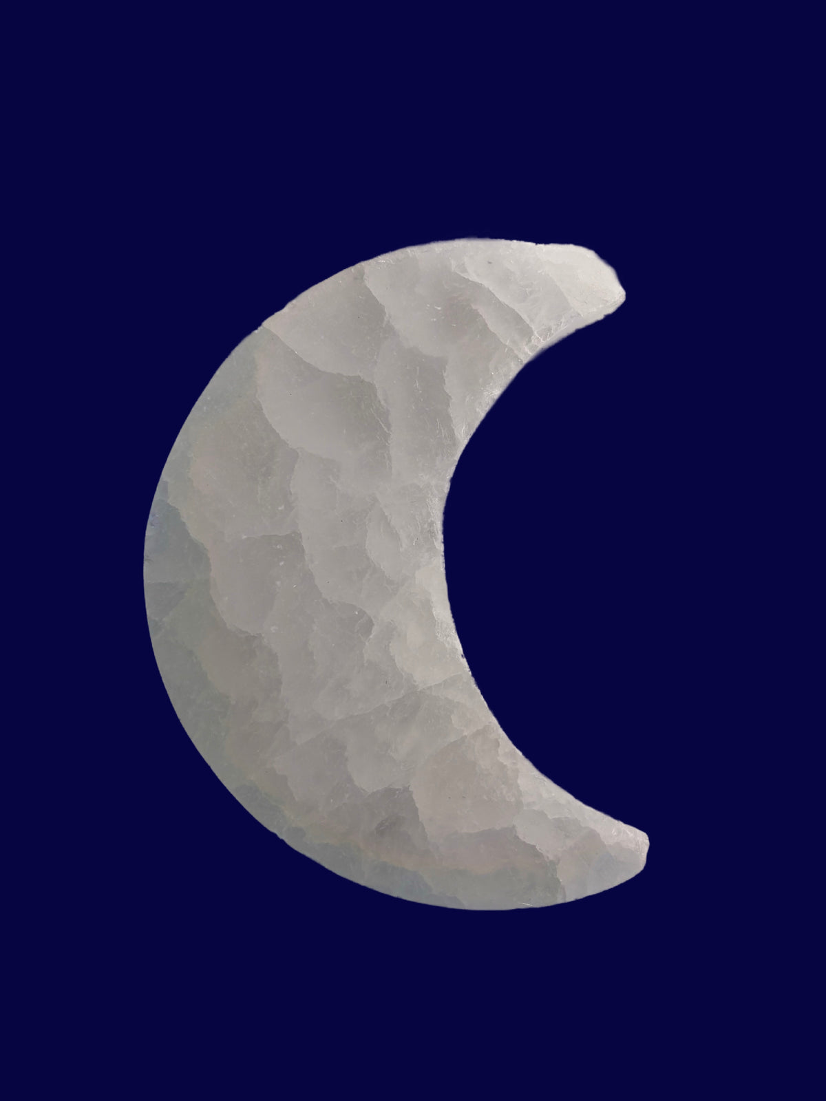 Crescent Moon Selenite Charging Plate