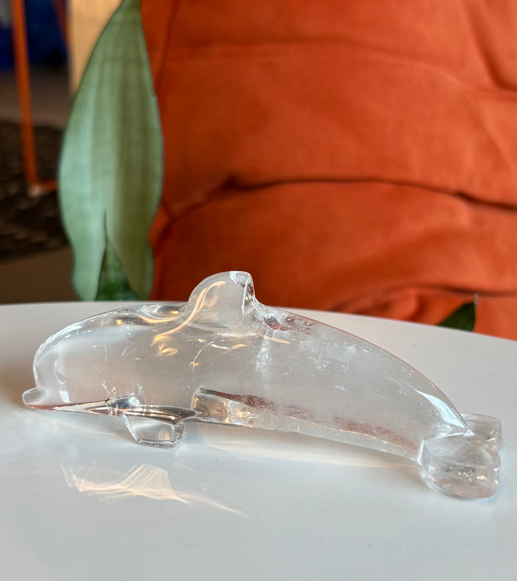 Clear Quartz Dolphin