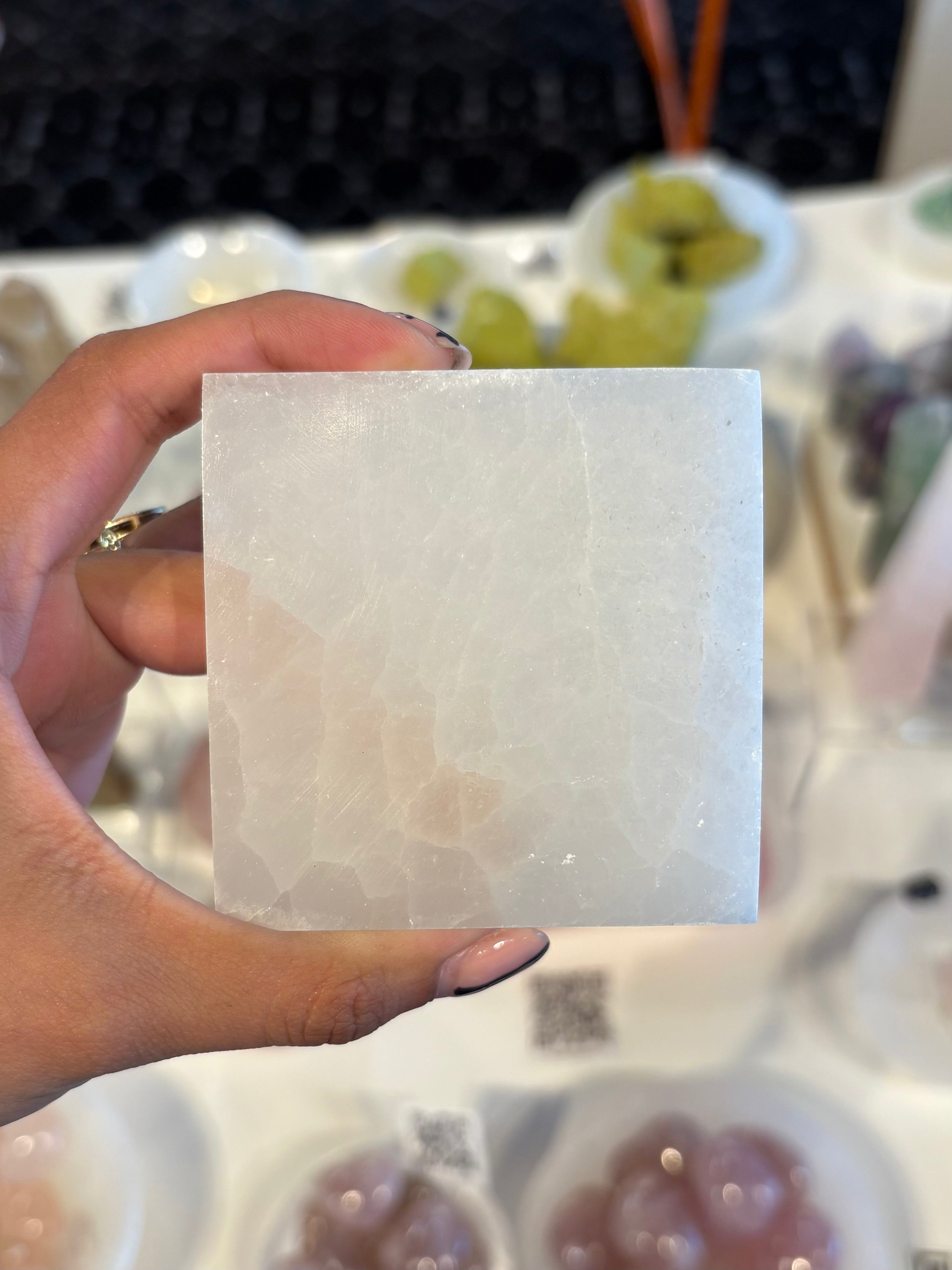 3” Selenite Square Charging Plate