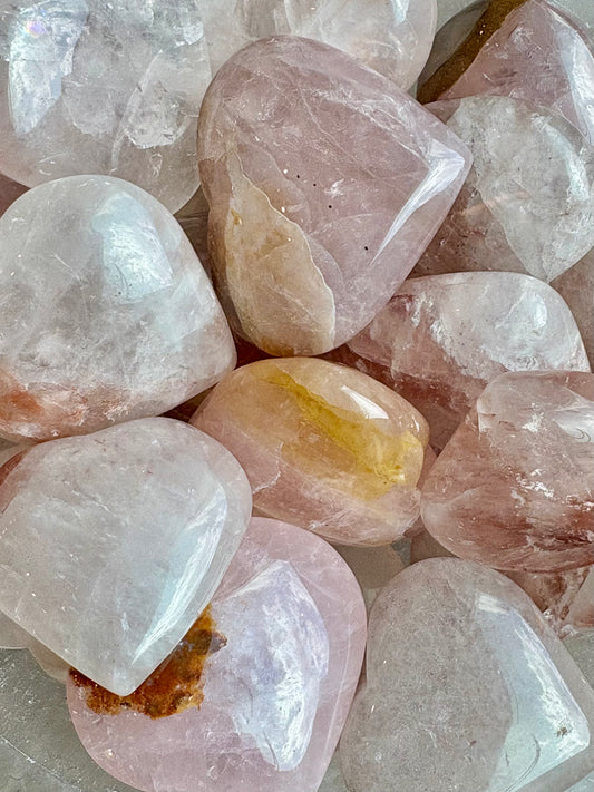 Golden Healer / Rose Quartz Mini Hearts