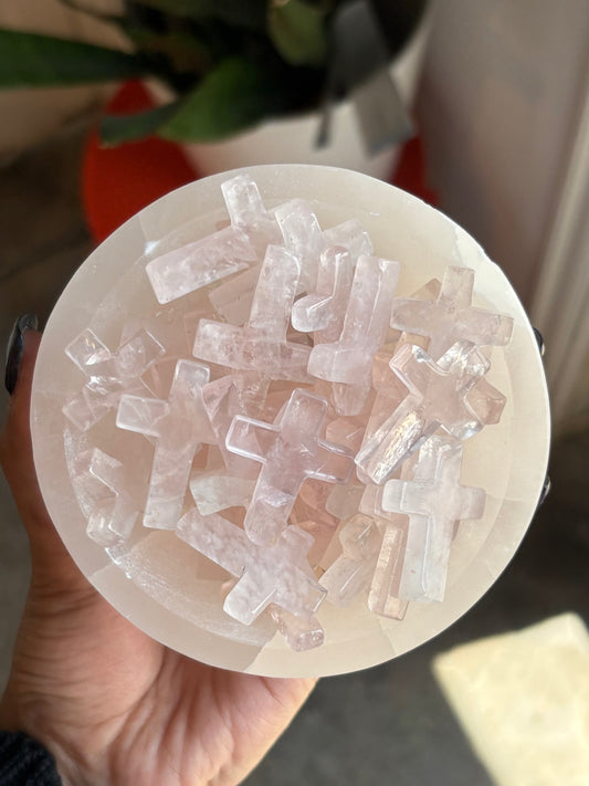 Rose Quartz Cross
