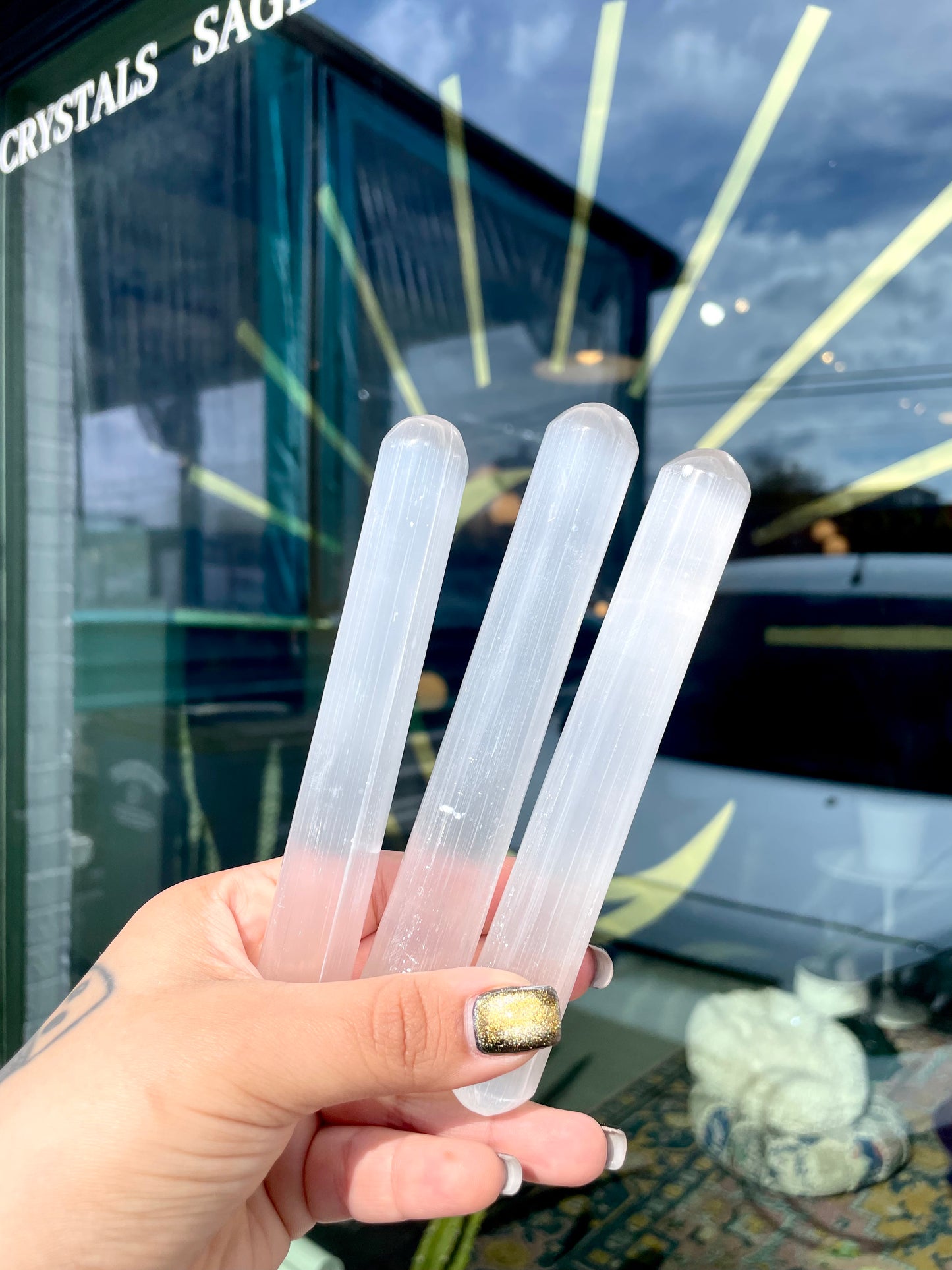 Polished Selenite Wands