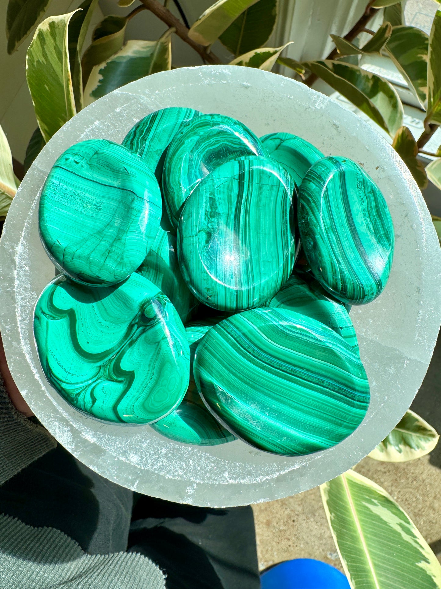 Malachite Worry Stones