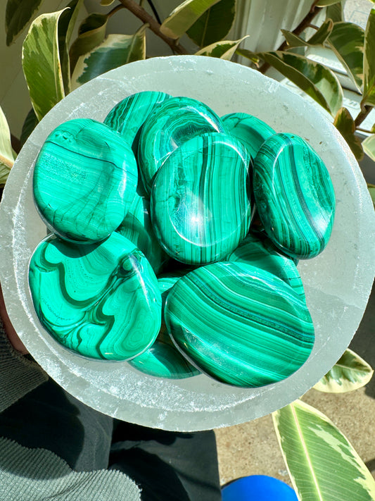 Malachite Worry Stones