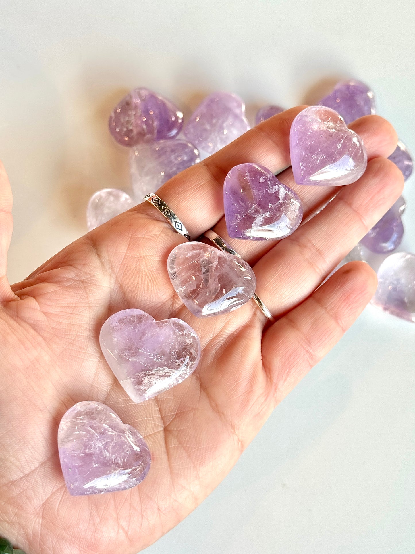 Amethyst Mini Hearts
