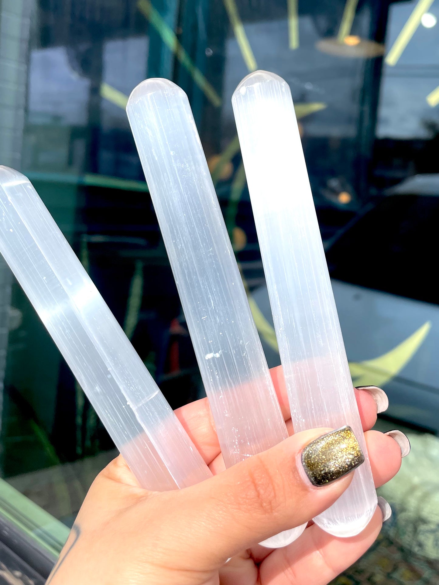 Polished Selenite Wands