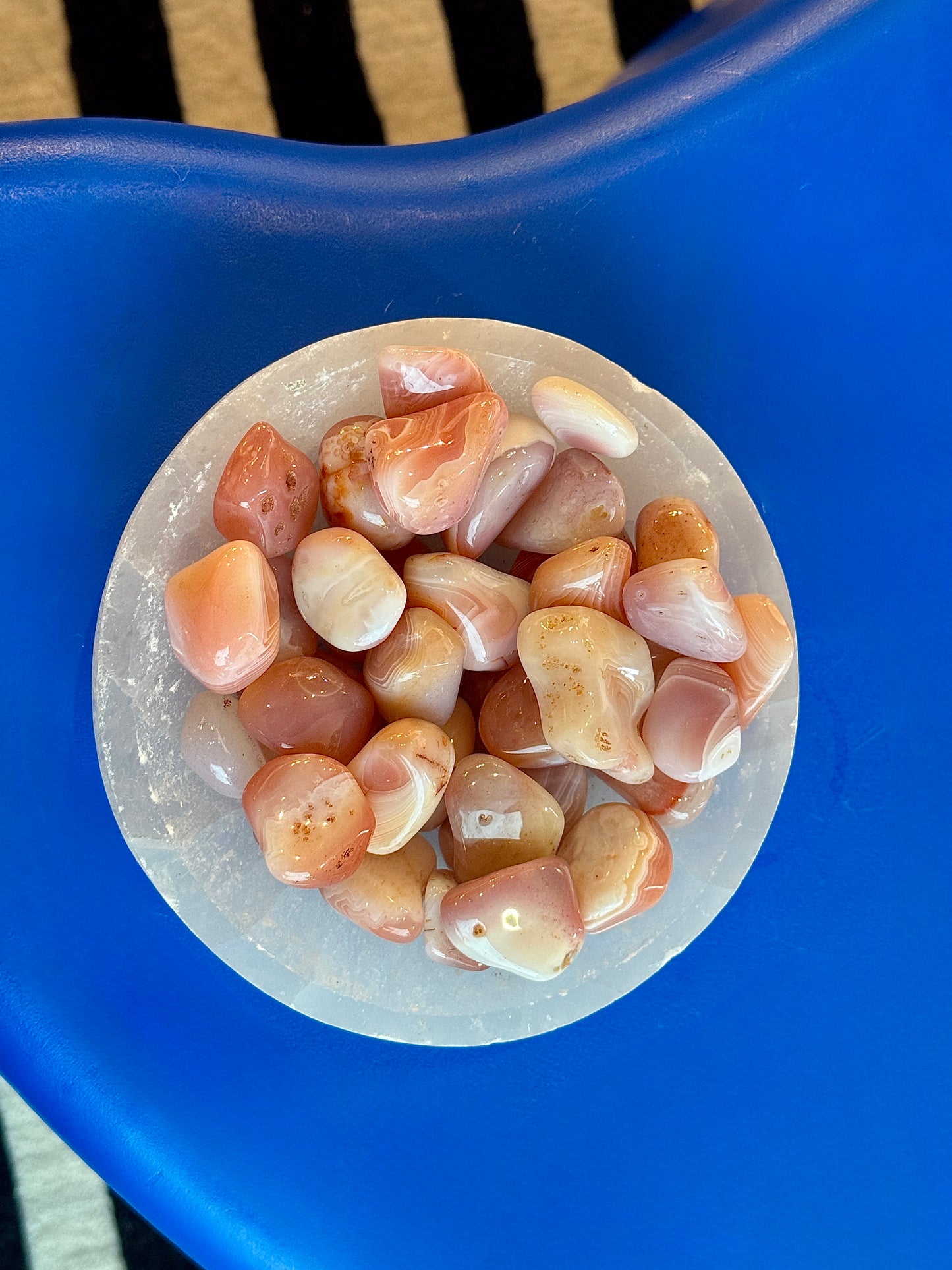 High Grade Apricot Agate Tumbled