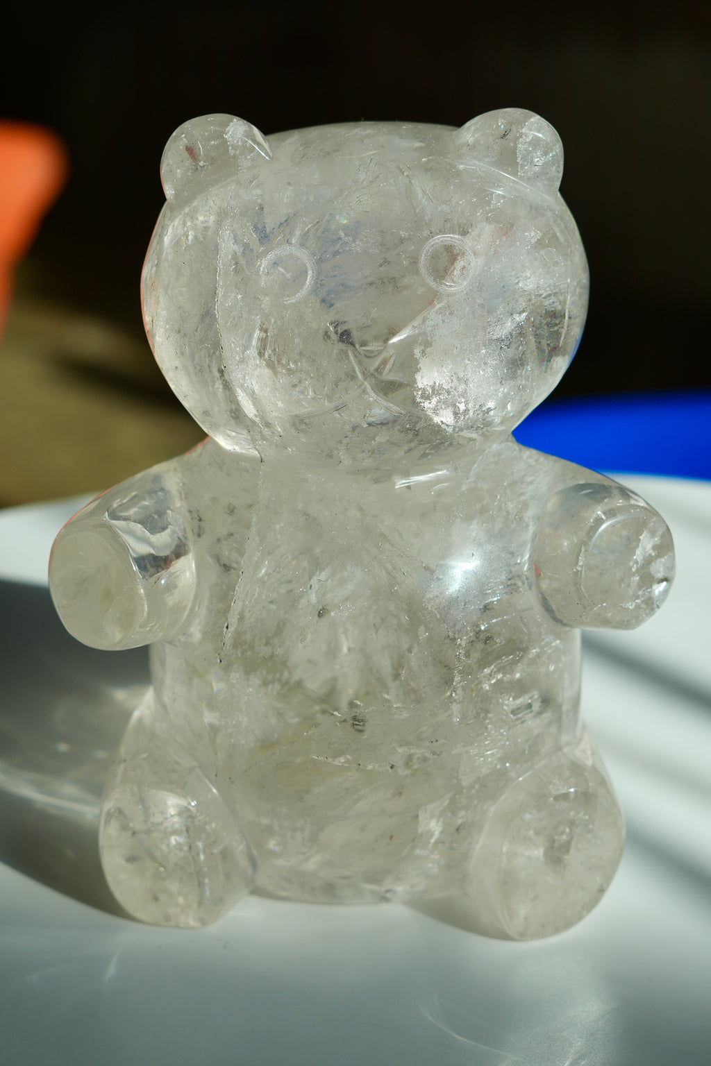 Clear Quartz Teddy Bear