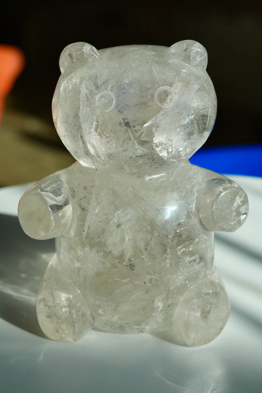 Clear Quartz Teddy Bear