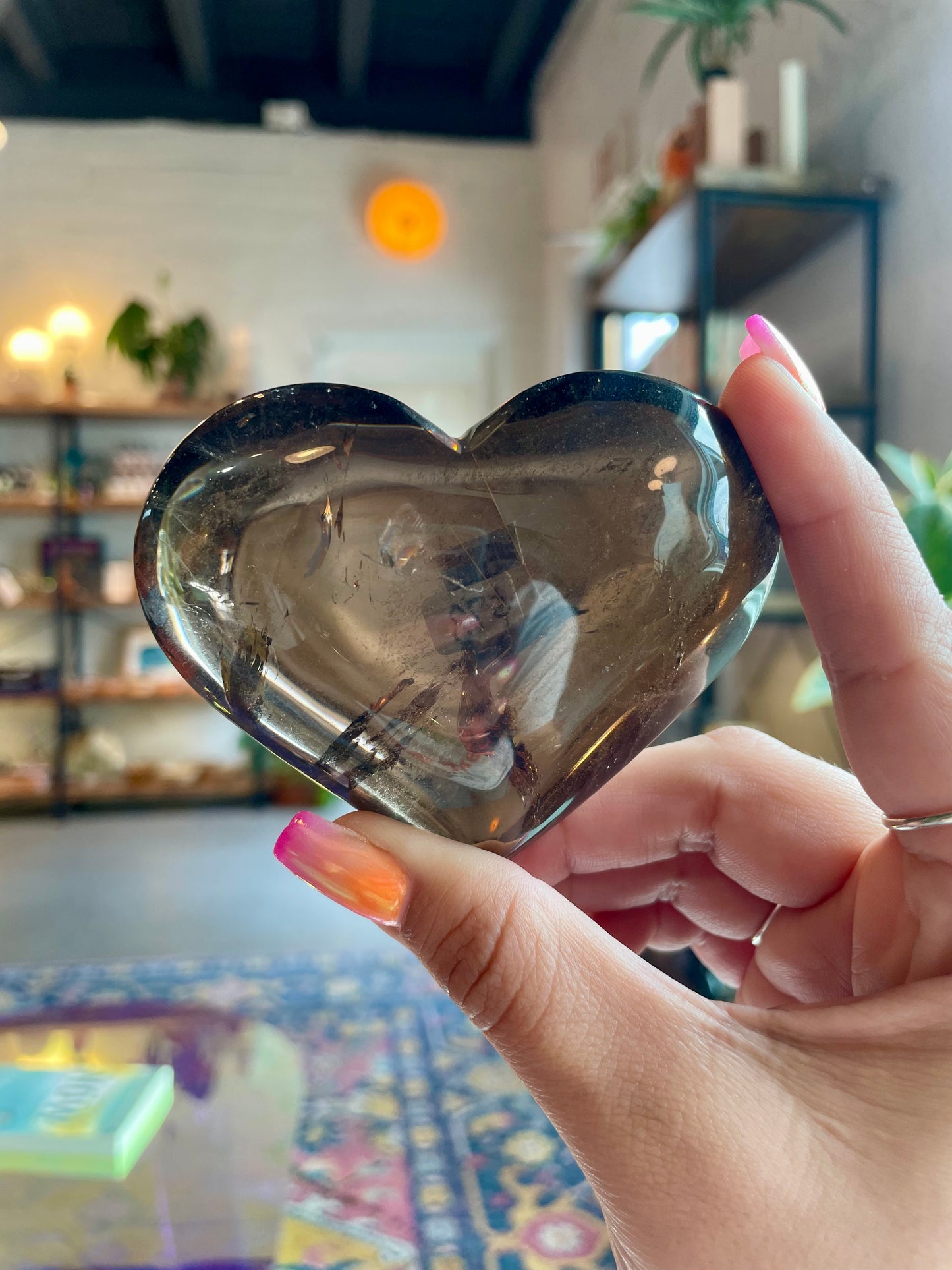 Smoky Quartz Hearts