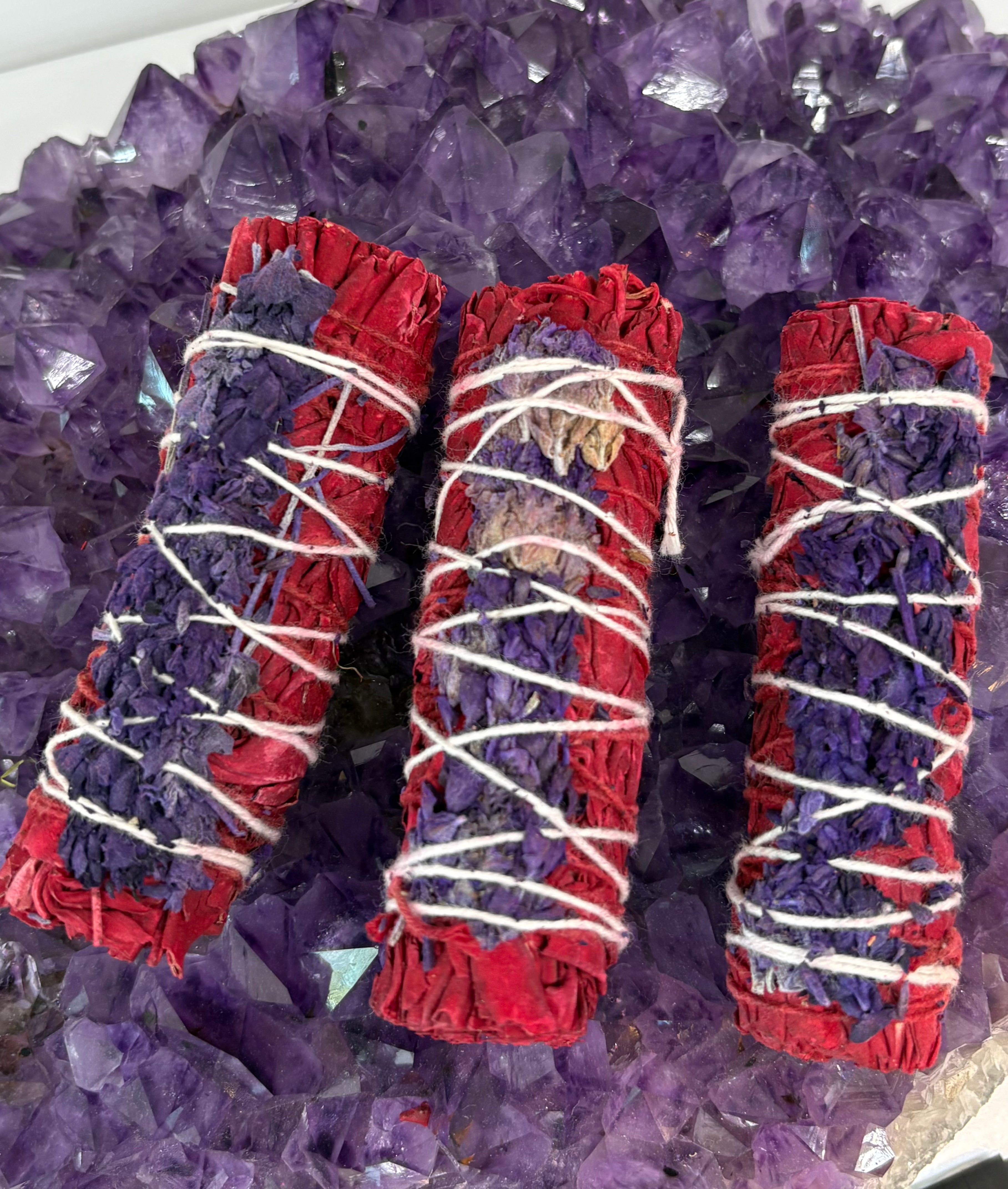 Dragons Blood Sage with Lavender Smudge Stick