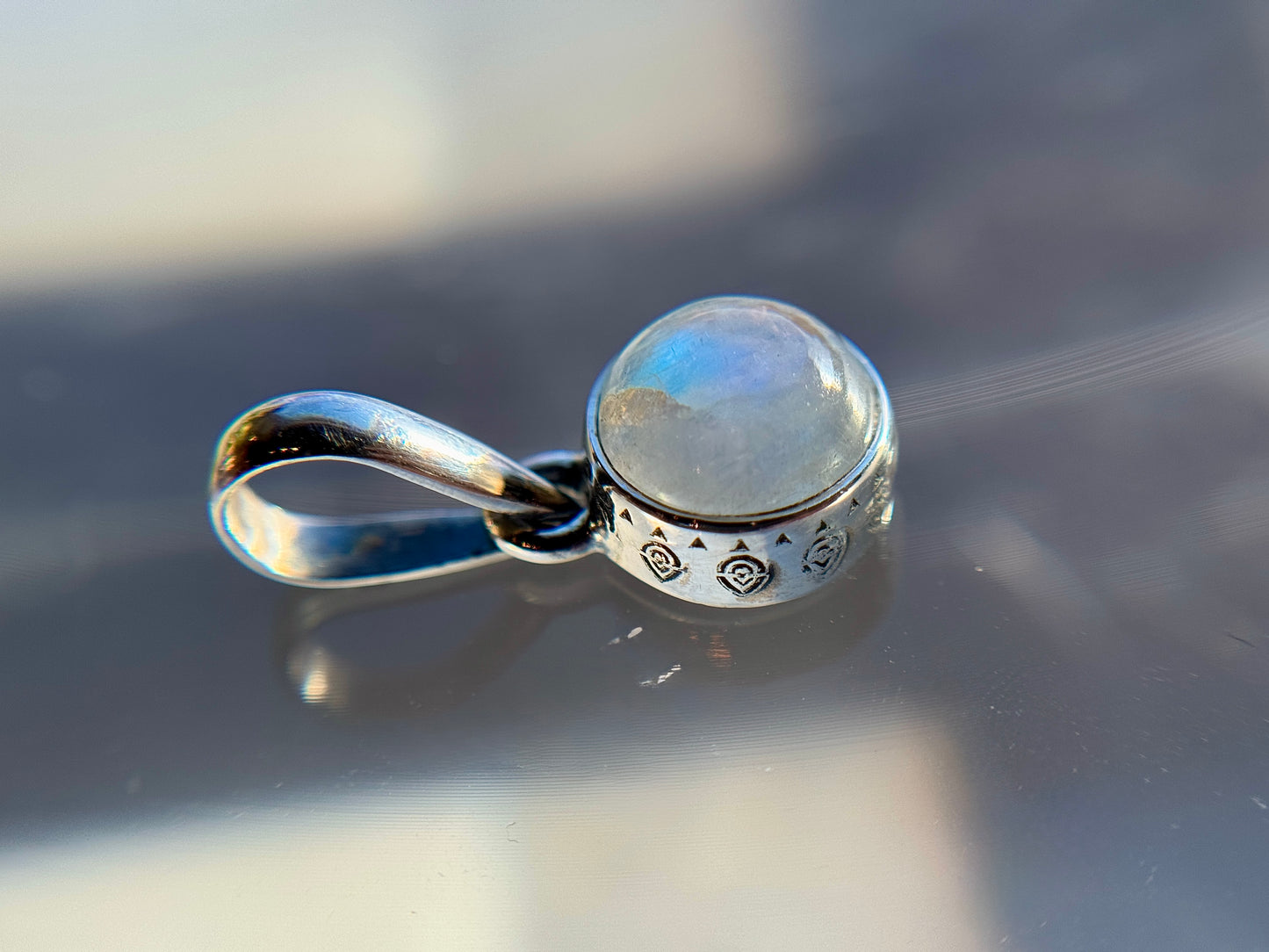 Moonstone Orb Necklace Pendants
