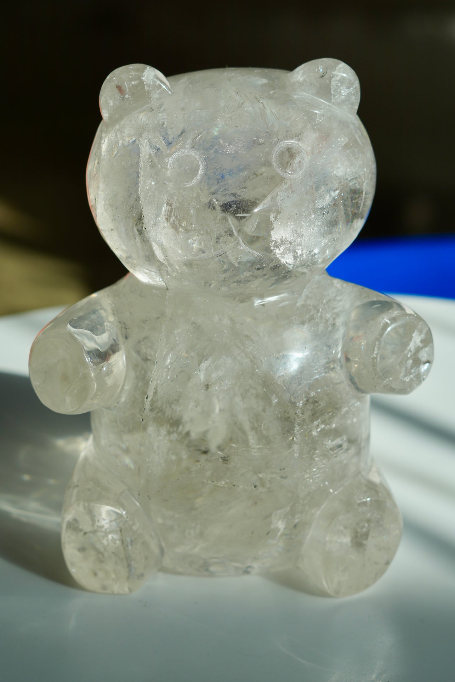 Clear Quartz Teddy Bear