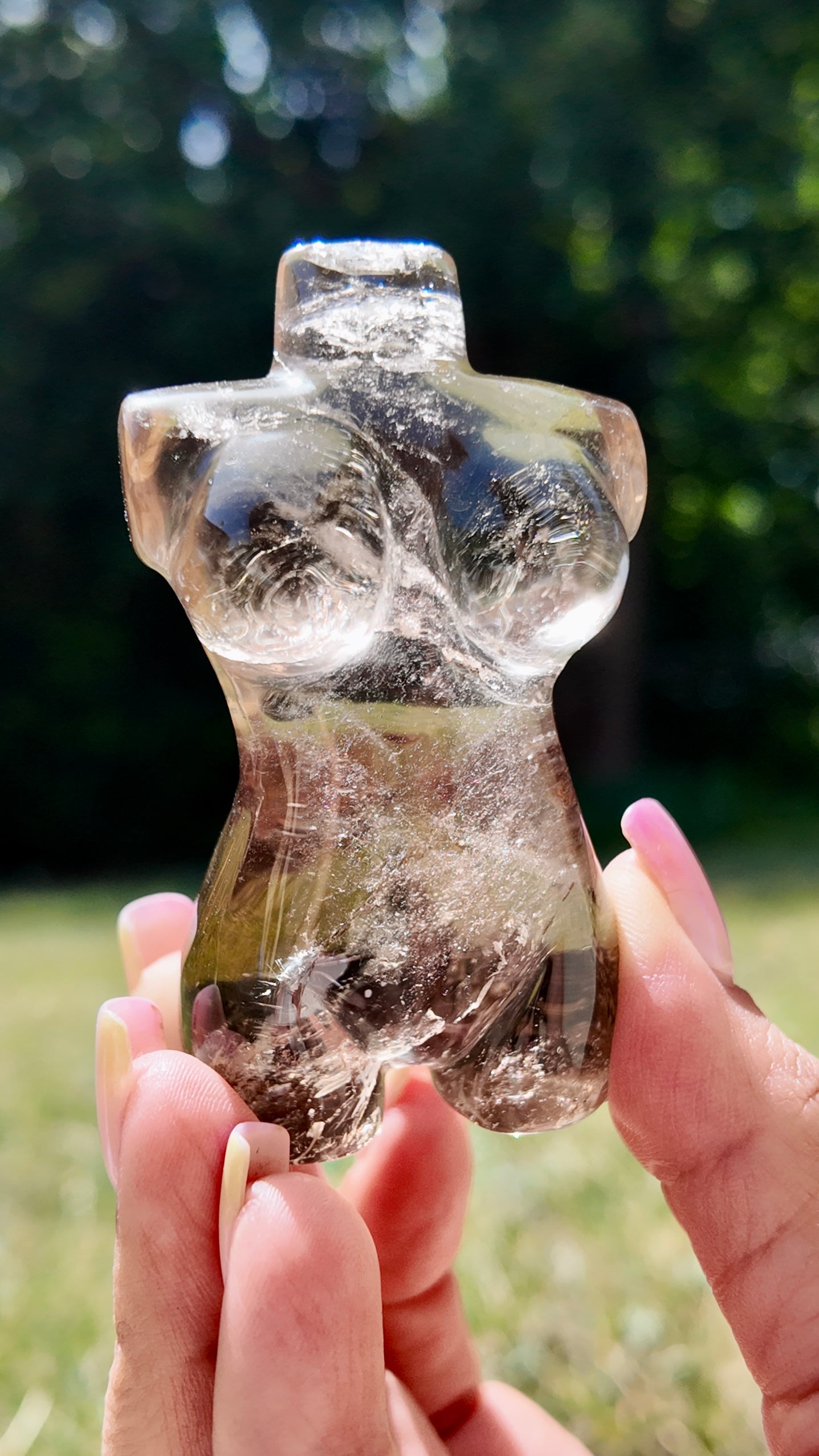 Smoky Quartz Woman’s Body Silhouette