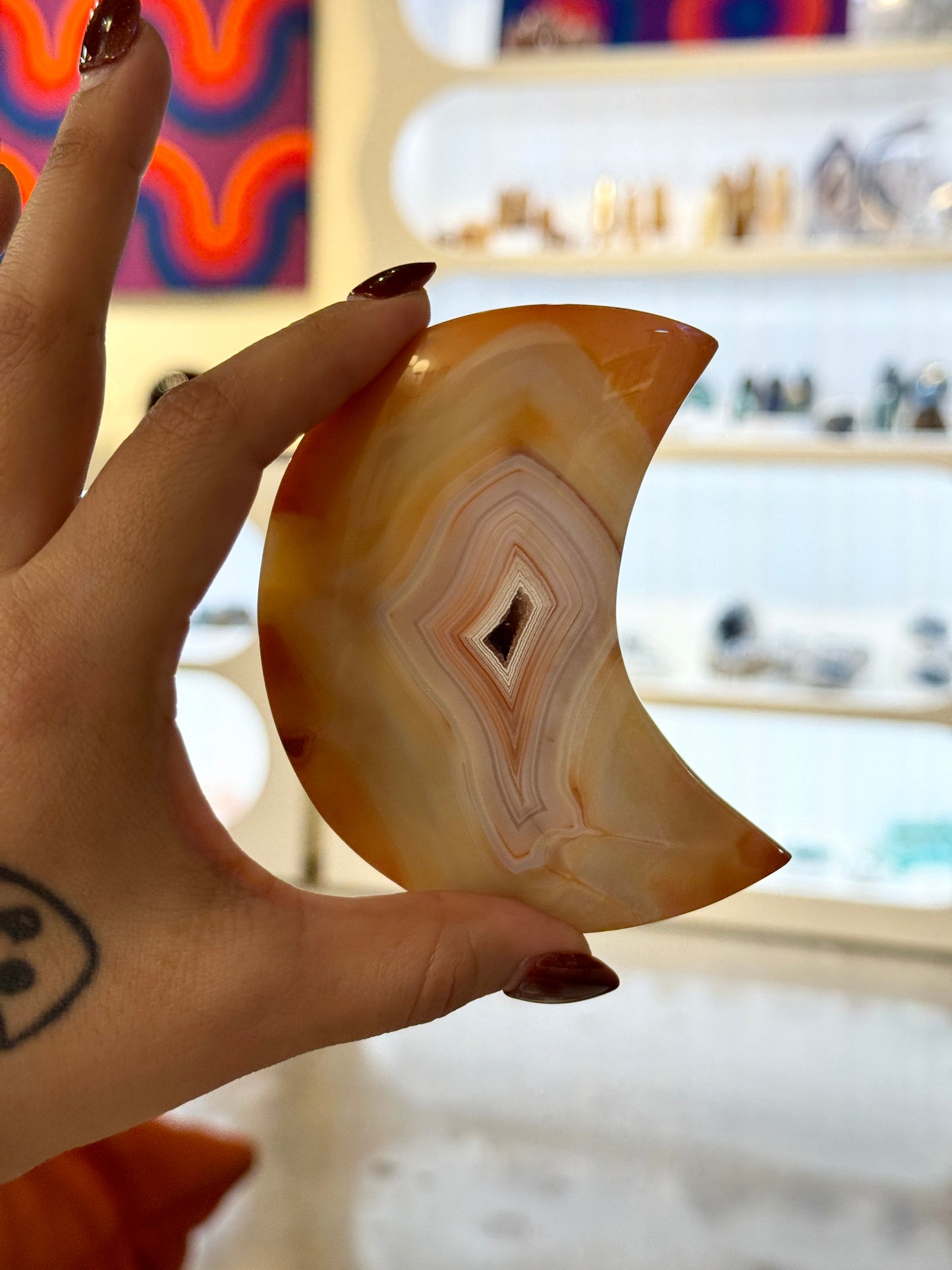 Indonesia Carnelian Crescent Moon