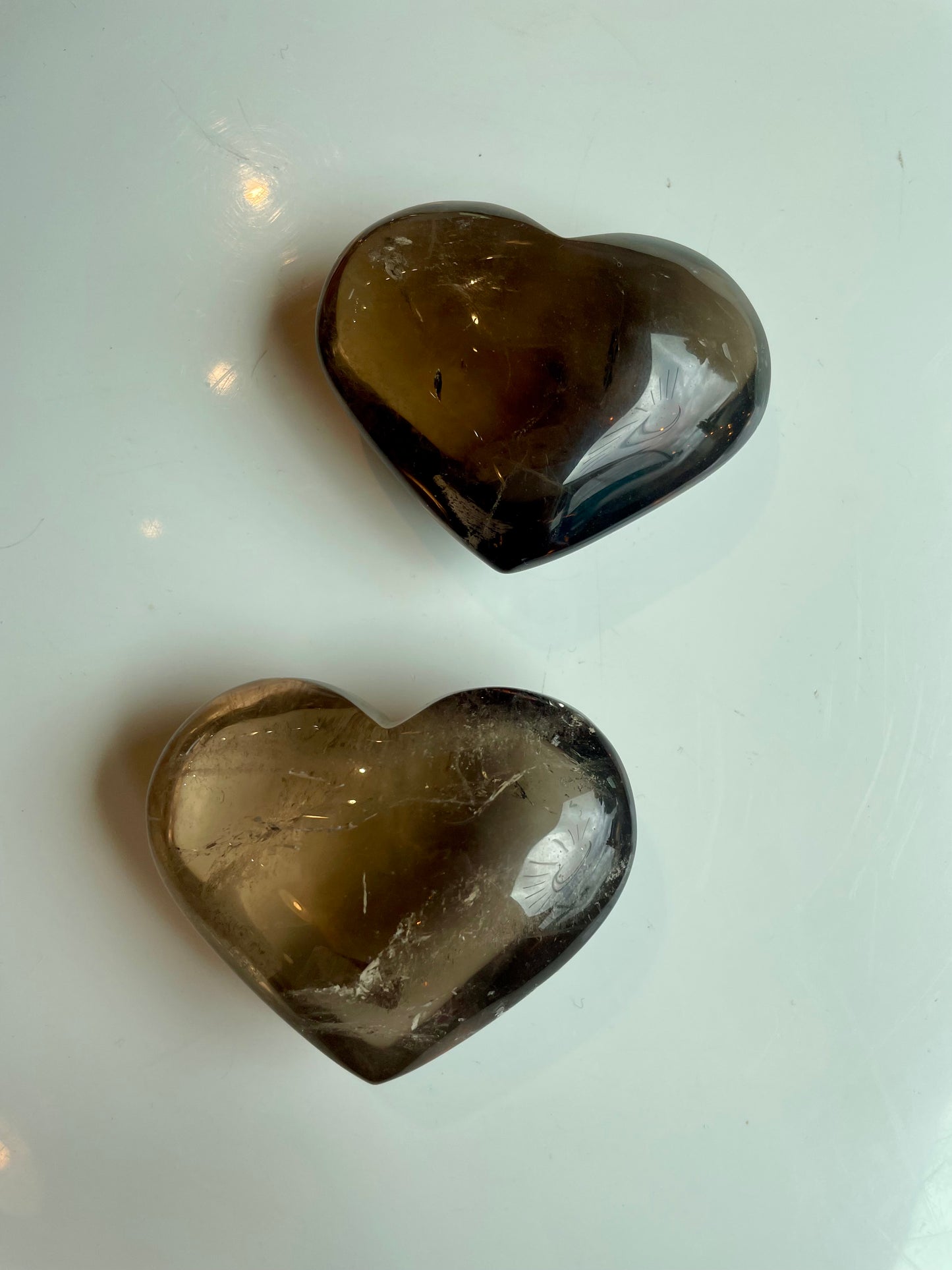 Smoky Quartz Hearts