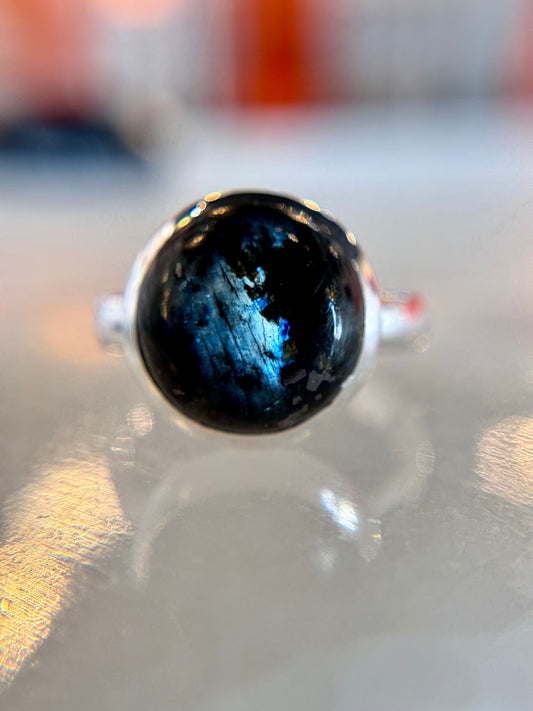 Black Moonstone Ring Size 8| Sterling silver .925