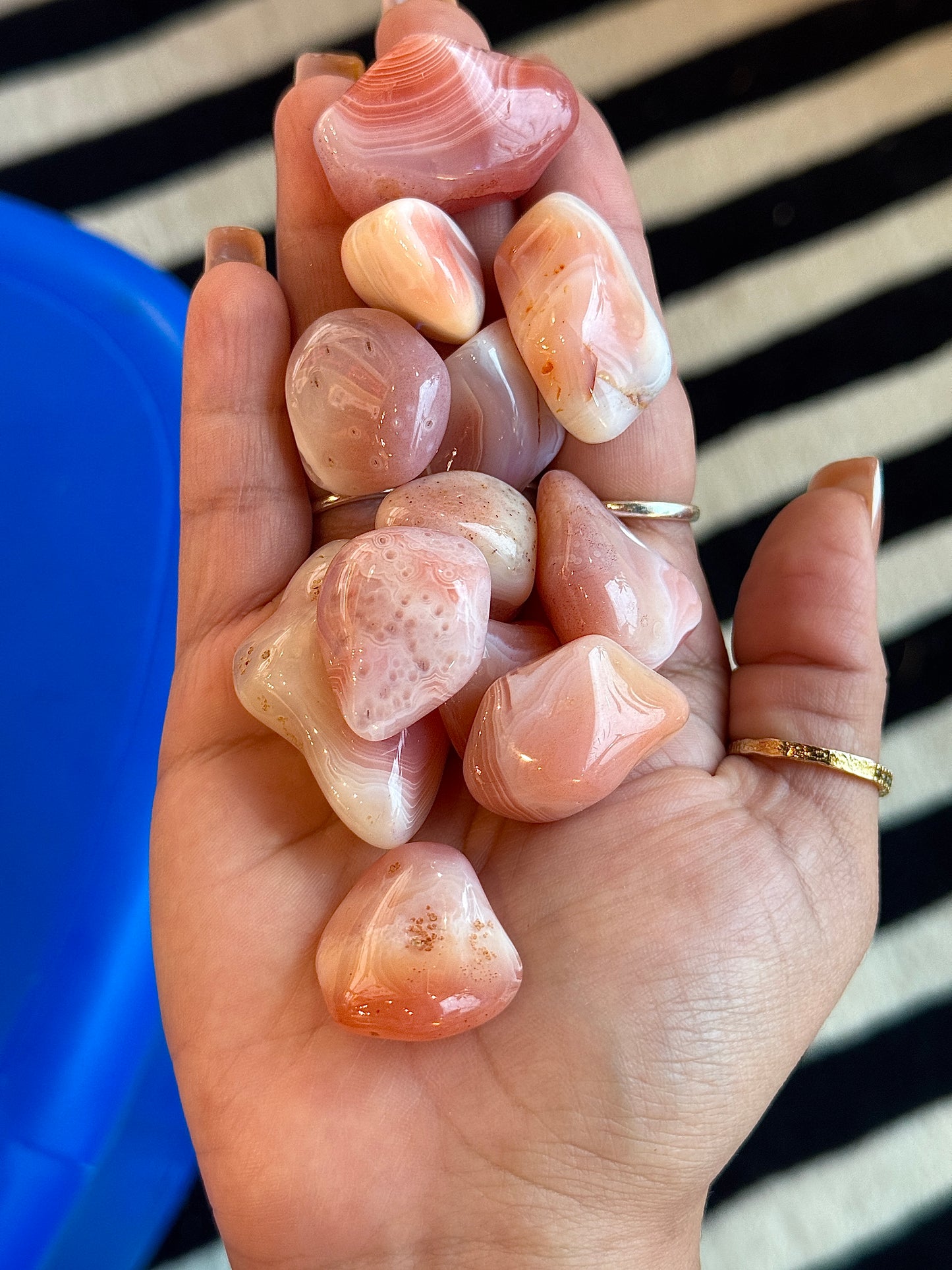 High Grade Apricot Agate Tumbled