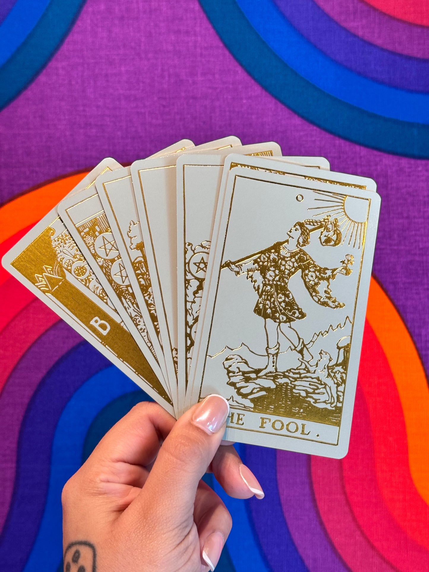 Sage Gold Tarot Deck and Guide | Classic Tarot Design and Gold Foil