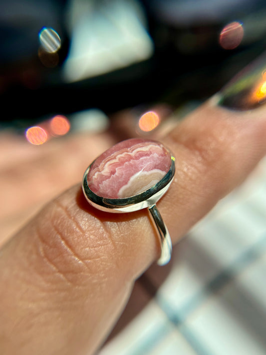 Rhodochrosite Ring Size 5