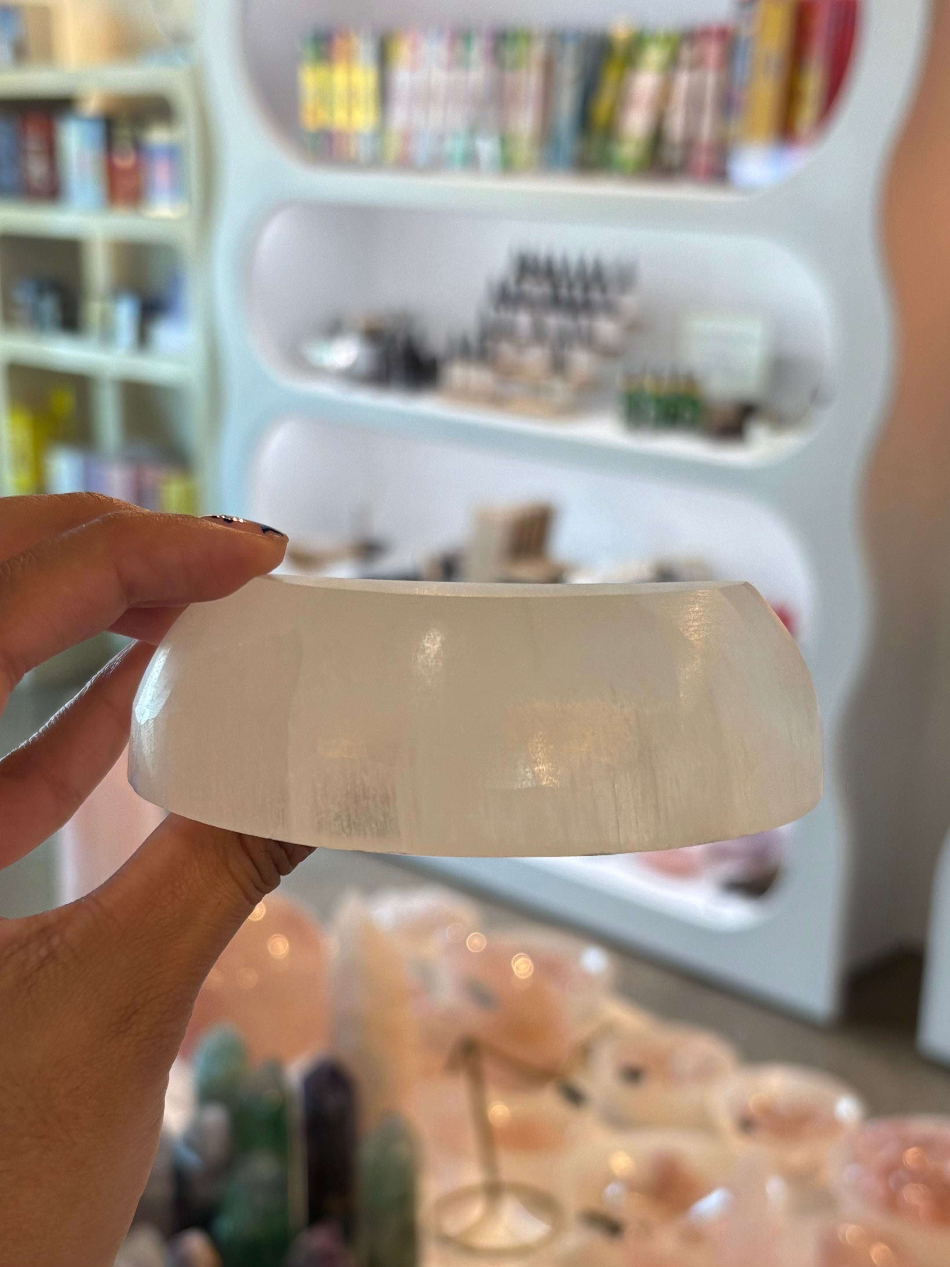 Small Crescent Moon Selenite Bowl