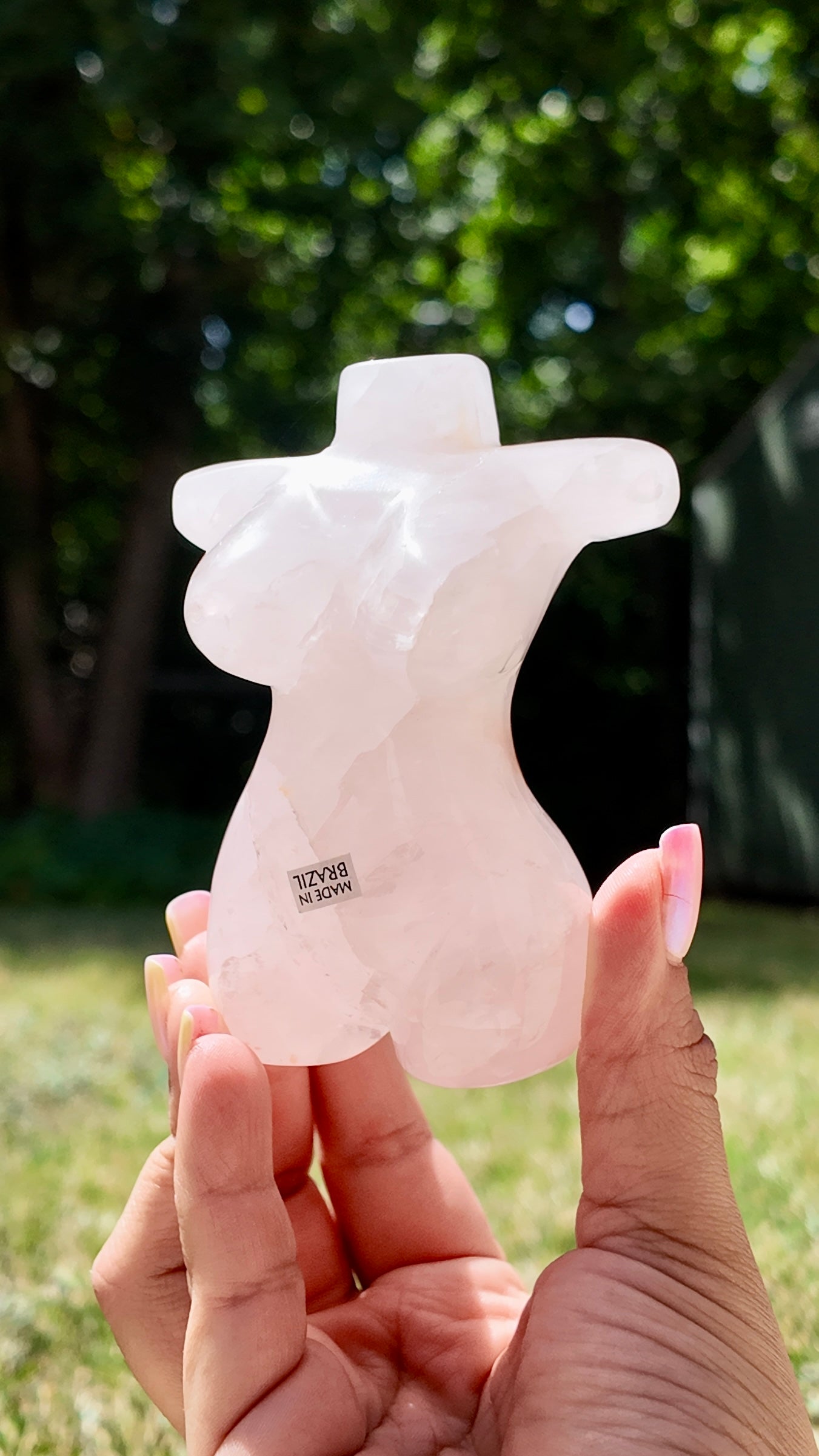 Rose Quartz woman’s body silhouette- WMN004