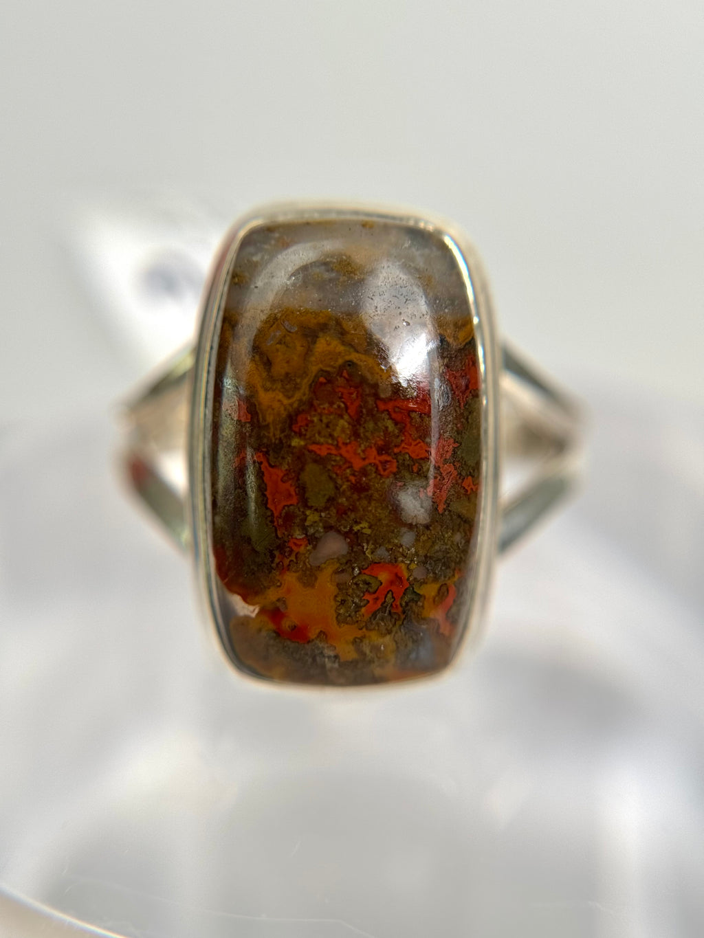 Seam Agate Ring Size 9