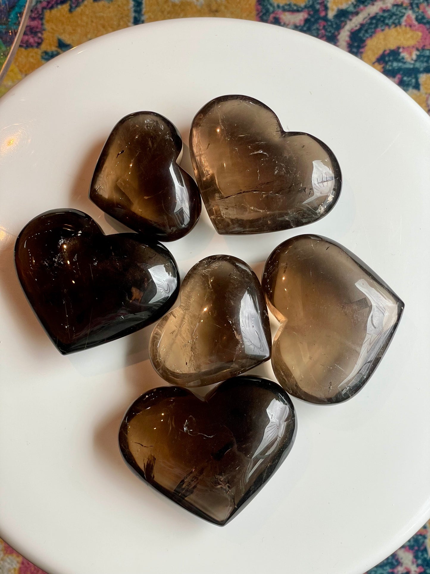 Smoky Quartz Hearts