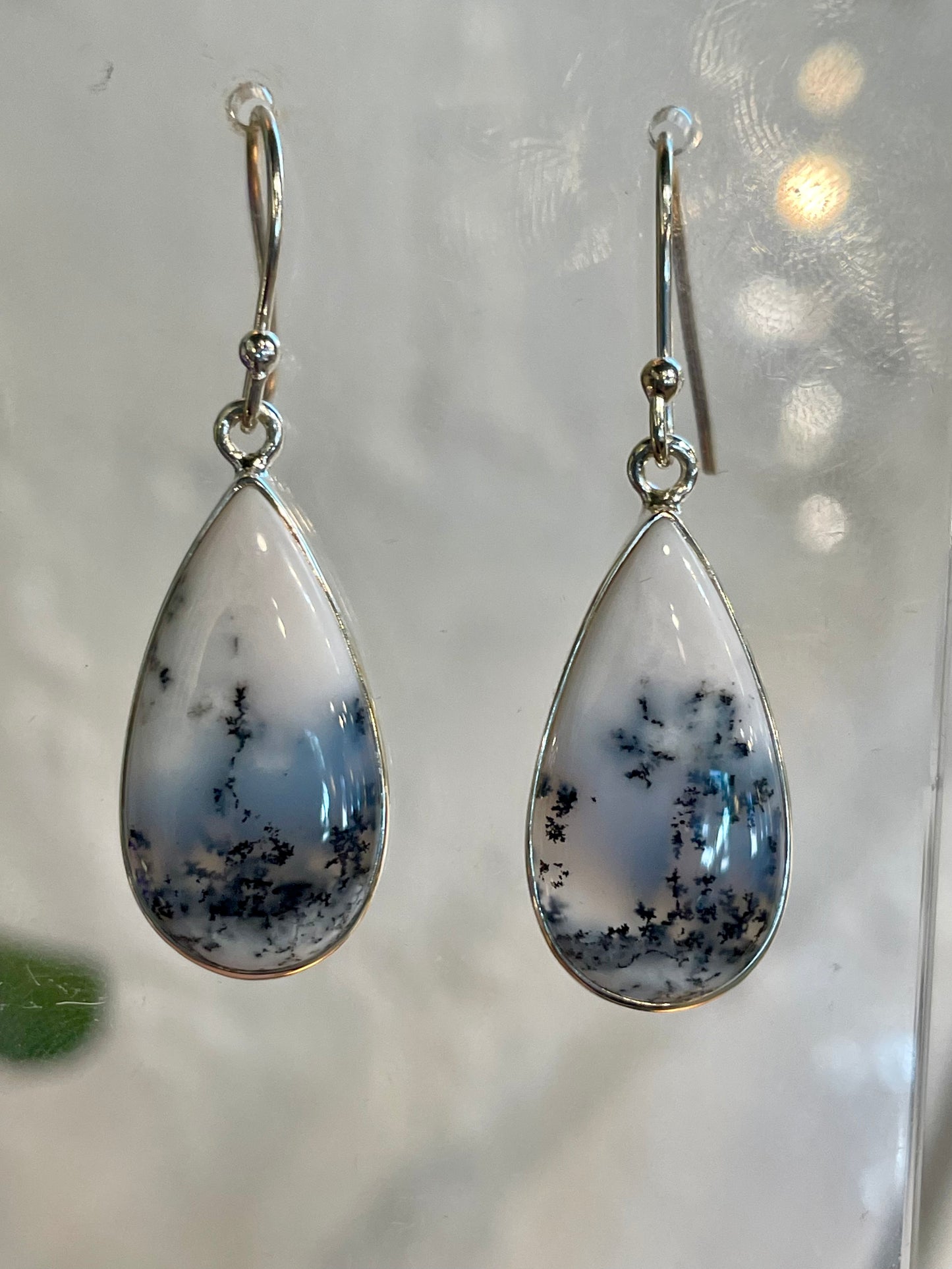 Dendritic Agate Drop Earrings