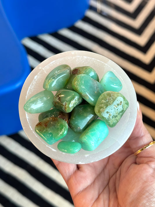 High Grade Chrysoprase Tumbled