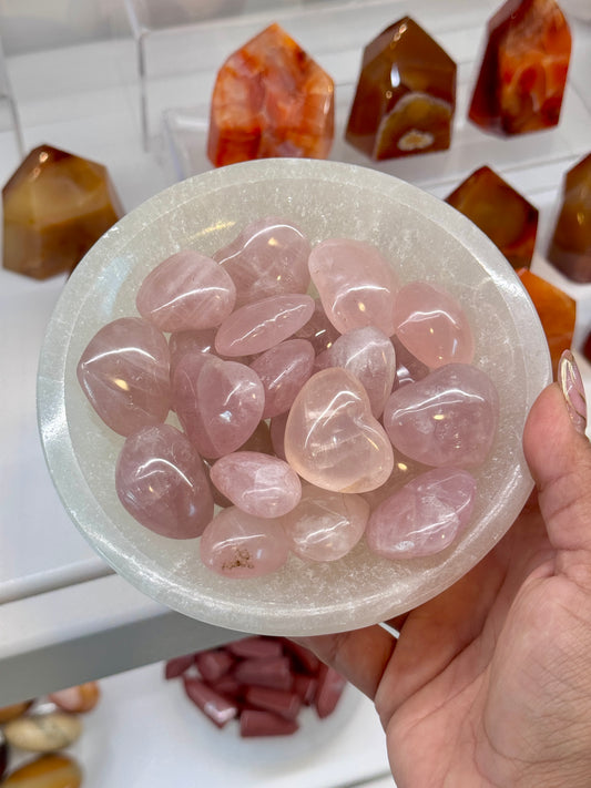 Rose Quartz Mini Hearts