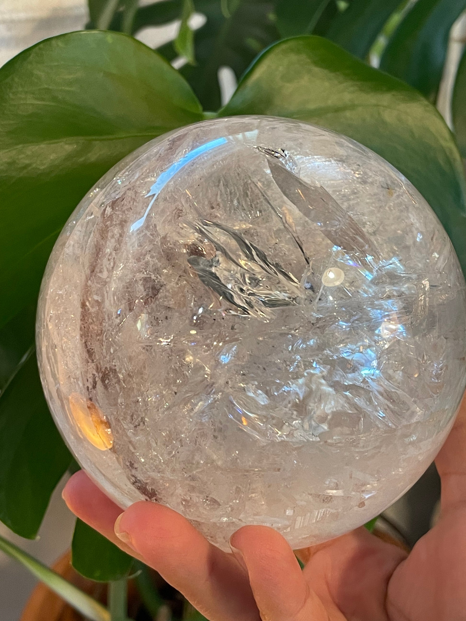 XL Lemurian Quartz Sphere - CQS001 - Luna Metaphysical